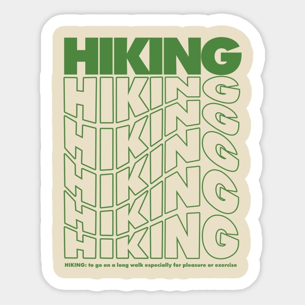Hiking words modern design Sticker by Vinokurio